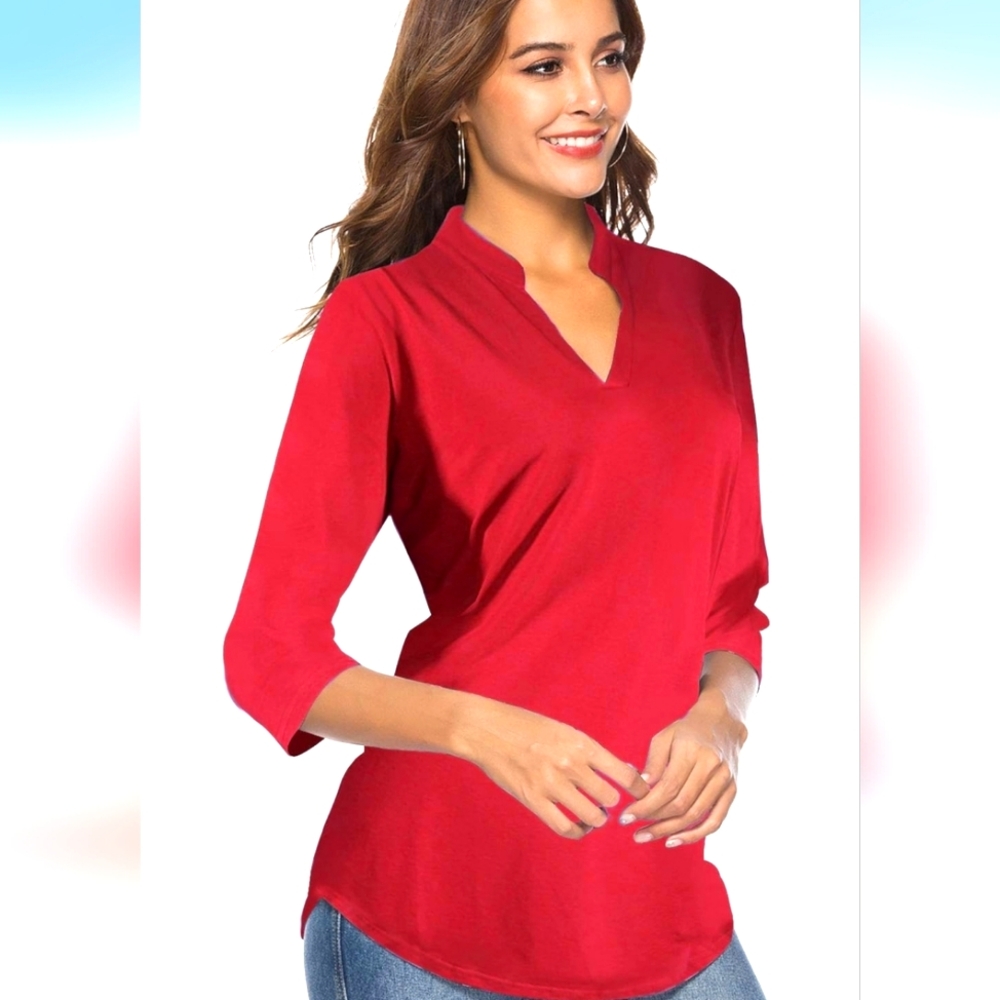 Red Longsleeve Top - Picture 2 of 12